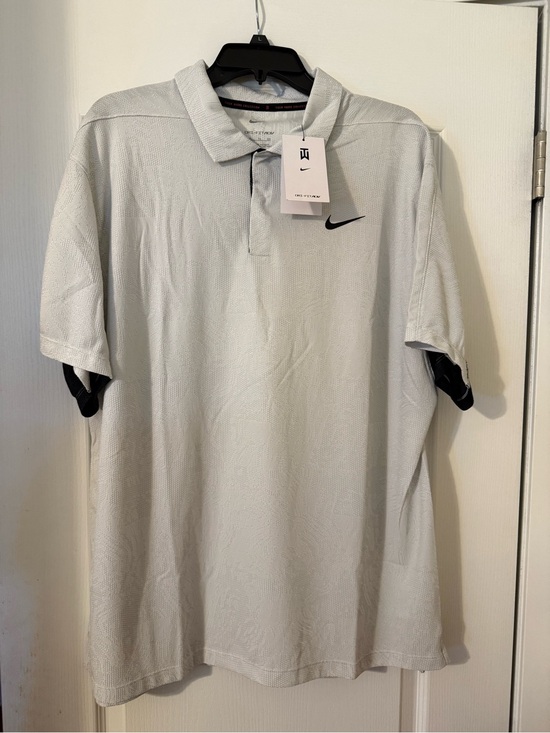 Nike Other - Tiger Woods Nike Men’s Light Gray Polo with Black Swoosh